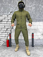 Демисезонный тактический костюм олива софтшел gun НГУ , зимняя весенняя форма олива для нацгварди