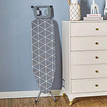 Змінний чохол без основи на прасувальну дошку BrightPrints #3 Трикутники на сірому 120х40см