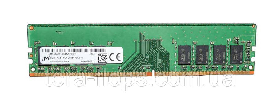 Оперативна пам'ять Micron DDR4 4GB 2666MHz (MTA8ATF1G64AZ-2G6H1) Б/У (TF), фото 2