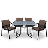 Комплект меблів для кафе "Парма люкс" Венге 4 стільця. Металевий каркас від Mix-Line, фото 2