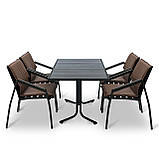 Комплект меблів для кафе "Парма люкс" Венге 4 стільця. Металевий каркас від Mix-Line, фото 8