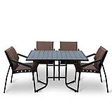 Набір стіл та стільці садових меблів "Парма люкс" Венге від Mix-Line, фото 3