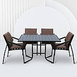 Комплект меблів для кафе "Парма люкс" Венге 4 стільця. Металевий каркас від Mix-Line, фото 7