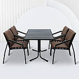 Комплект меблів для кафе "Парма люкс" Венге 4 стільця. Металевий каркас від Mix-Line, фото 10