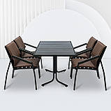 Набір стіл та стільці садових меблів "Парма люкс" Венге від Mix-Line, фото 10