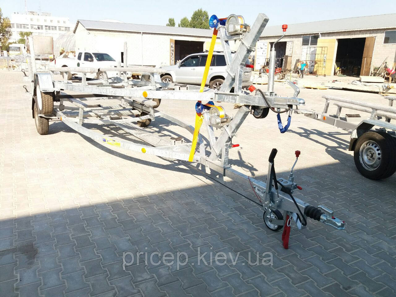 Причіп для катера 6,5 м 1т маса. Гальмівний торсіон!