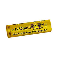 Акумулятор 14500 3.7V 1250mAh 3A Li-ion з контактом 14*50мм Vapcell