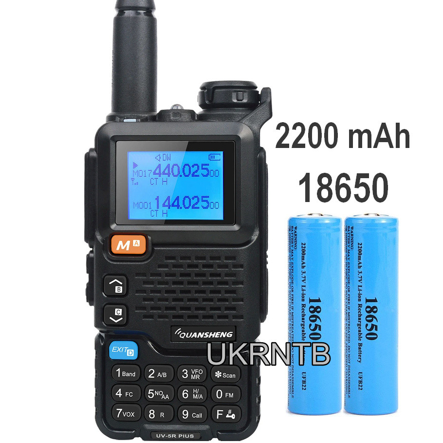Радіостанція (рація) Quansheng UV-5R+, до 10 км, 2200 мАг, до 24 годин