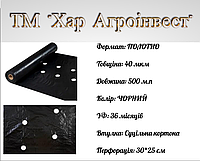 Перфорована плівка для полуниці 1200мм*40мкм*500м.п ПОЛОТНО 2 ряда 30*25 СМ