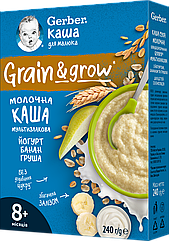 Каша мультизлакова йогурт, банан, груша