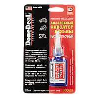 Фіксатор різі високоміцний червоний (-55 °C +150 °C) Done Deal 10 мл (DD6687) Пантехнікс Арт.736687