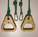 Кільця гімнастичні дитячі з карабіном Д-140 мм, фото 4