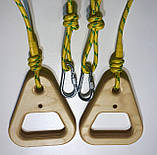 Кільця гімнастичні дитячі з карабіном Д-140 мм, фото 7