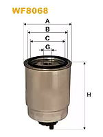Фильтр топливный Citroen AX, Saxo, Xsara; Fiat Brava, Bravo, Fiorino, Punto I, Tempra, Wix Filters (WF8068)