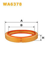 Фильтр воздушный Mercedes 190, 200, 230 Wix Filters (WA6378) Пантехникс Арт.323852