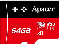 Apacer Карта памяти microSD 64GB C10 UHS-I U3 A1 R100/W80MB/s Vce-e То Что Нужно