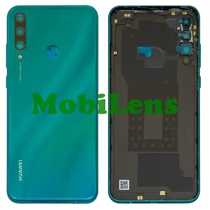 Huawei Y6P, Y6P 2020 MED-LX9N Задня кришка зелена + скло камери Emerald Green Original *PRC, фото 1