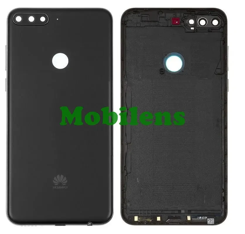 Huawei Y7 2018, LDN-L01, Y7 Prime 2018 LDN-L21, Honor 7C Pro LND-L29 Задня кришка чорна + скло камери