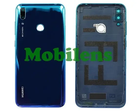 Huawei Y7 2019, DUB-LX1, Y7 Prime 2019 DUB-LX3 Задня кришка синя * з вирізом під відбиток пальця Original