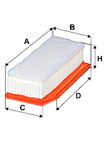 Фильтр воздушный Dacia Duster II, Lodgy, Logan II, Sandero II; Lada Vesta, X-Ray; Renault Wix Filters (WA9830)