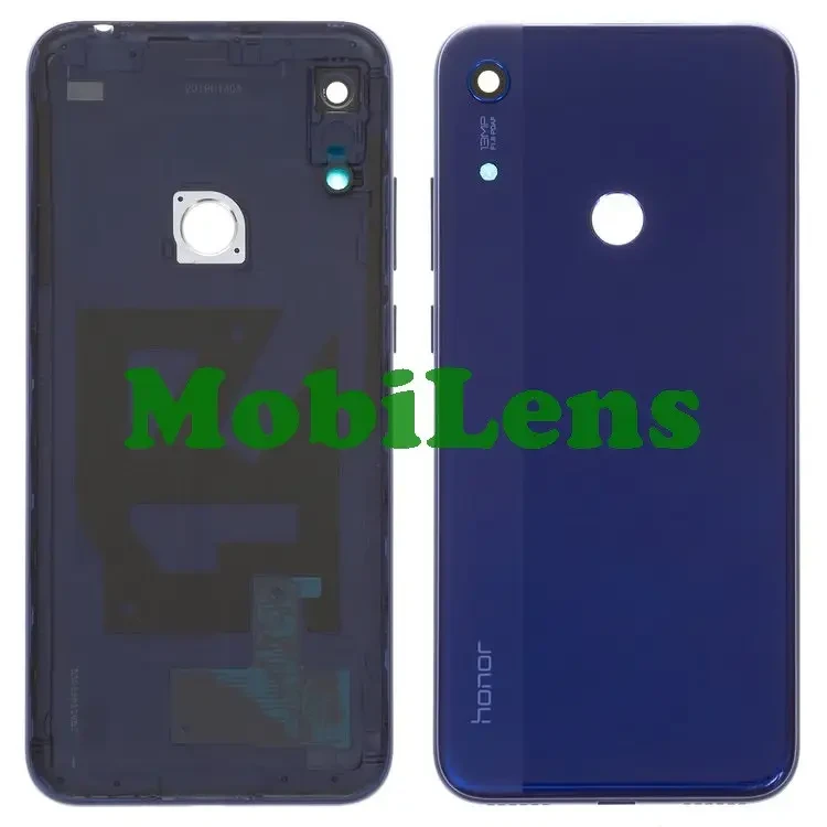 Honor 8A, 8A 2020 JAT-LX1, JAT-L29, Huawei Y6S JAT-L41 Задня кришка синя + скло камери * з вирізом під
