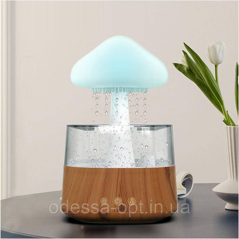 Нічник Грибок зволожувач із ефектом дощу MUSHROOM