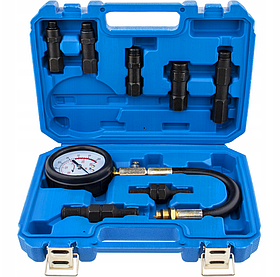 Компресометр для бензинових двигунів (0-20 барів), 8 предметів, Falcon F06008