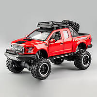 Модель Ford Raptor F150 Машинка Ford джип Ford F-150, светящиеся фары, звук двигателя, откр. дверь, масштаб