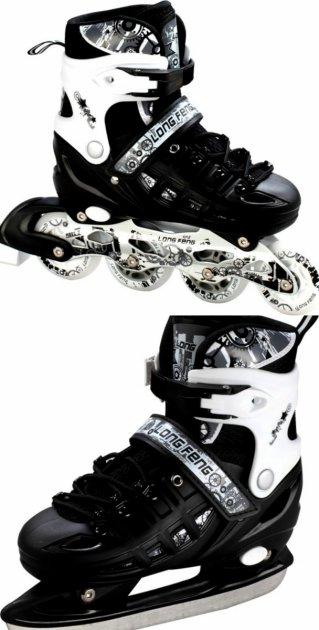 Ролики-ковзани 2 в 1 Scale Sport, Black, розмір 29-33