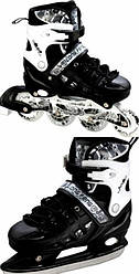 Ролики-ковзани 2 в 1 Scale Sport, Black, розмір 34-37
