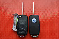 Ключ volkswagen Passat, B5, Bora с чипом выкидной 3 кнопки 434Mhz id48. 1JO 959 753 AH