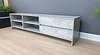 Сіра тумба під телевізор довжиною 180 см з ящиками та полицями, фото 2