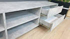 Сіра тумба під телевізор довжиною 180 см з ящиками та полицями, фото 3