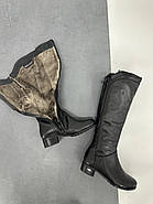 Чоботи жіночі ботфорти Berloni F89 шкіряні на підборах 36, фото 7