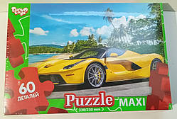 Развиваючі пазли для дітей "Puzzle MAXI" / Великі деталі / 60 елементів / Жовте авто