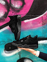 Мужские / женские кроссовки Jordan Retro 4 Black Kat