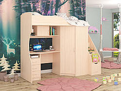 Кімната  дитяча Ліжко двоярусне КД-03 зі сходами комод (ліве/праве)