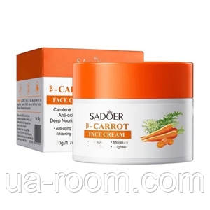 Поживний крем для обличчя з екстрактом моркви Sadoer, 50 г