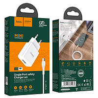 МЗП Hoco N9 Especial single port charger set ( Type-C ) ( EU ) White