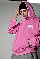 Худи Stussy Logo розовое