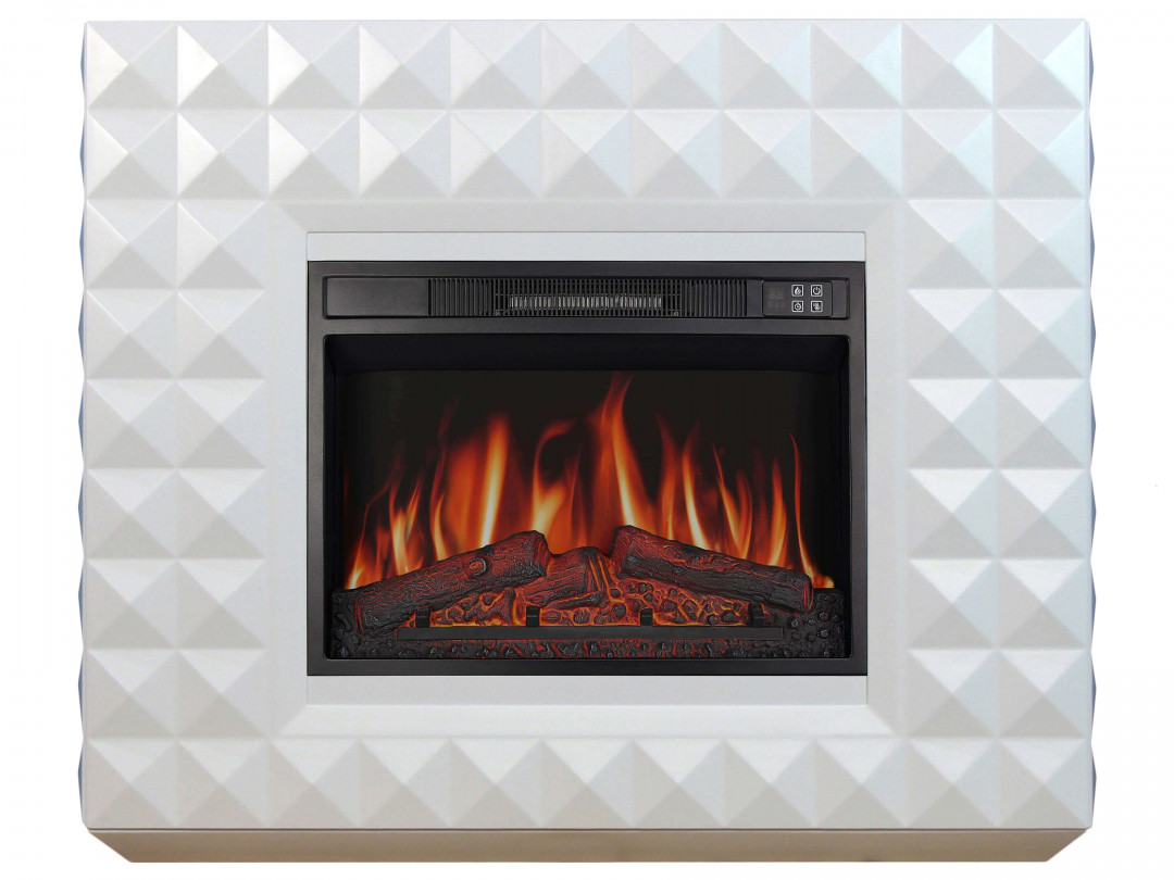 Камінокомплект ArtiFlame Diamond AF23S білий б'янко (107.5 х 90.5 см) зі звуком