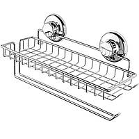 Тримач паперових рушників з полицею на вакуумних присосках Hasko HA-73160-CHR