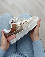 Женские кроссовки Nike Air Force 1 SHADOW Brown 36