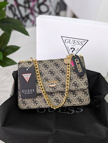 Сумка женская Guess клатч на три отделения Гесс серая (ID#2055941055 ...