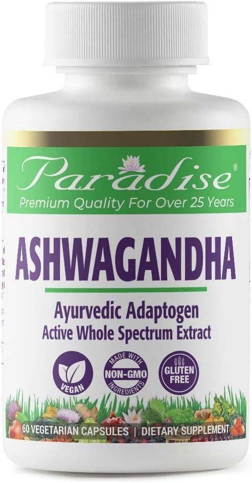 Paradise Herbs Ashwagandha 60 caps, фото 1