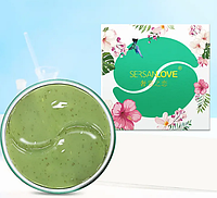 Гідрогелеві патчі для очей Sersanlove Green Tea Eye Gel Patch з пелюстками зеленого чаю 60 штук