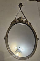 Антикварне дзеркало в бронзовій рамі