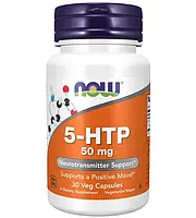 5-Гидрокситриптофан NOW Foods 5-HTP 50 мг, 30 веган капсул