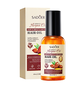 Восстанавливающее аргановое масло для волос Sadoer, 80 мл.