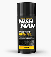 Пудра для залысин Nishman Hair Building Keratin Fiber Черный